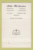 Matchbook Cover - Palm Mortuary Funeral Las Vegas NV 40 Strike