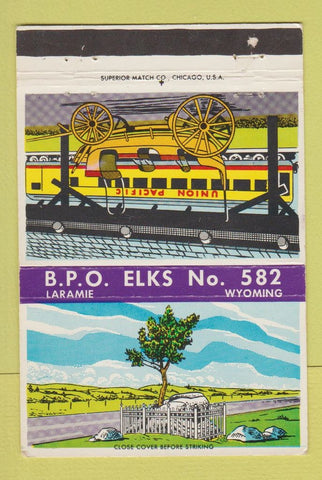 Matchbook Cover - Elks Lodge Laramie WY 40 Strike