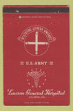 Matchbook Cover - Lawson General Hospital Atlanta GA Army postcard 40 Strike