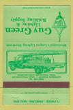 Matchbook Cover - Guy Green Lighting Building Supply Jackson MS 40 Strike