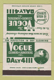 Matchbook Cover - Vogue Cleaners Milwaukee WI 40 Strike
