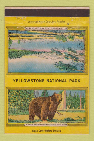 Matchbook Cover - Yellowstone National Park Mule Deer 40 Strike