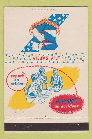 Matchbook Cover - Strategic Air Command SAC No Accidents 40 Strike