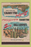 Matchbook Cover - Oklahoma Tourism cowboy Pioneer girlie OK 40 Strike