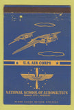 Matchbook Cover - National School Aeronautics Kansas City MO postcard 40 Strike