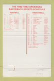 Matchbook Cover - Arkansas Razorbacks Batesville AR 1982 Schedule 40 Strike