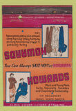 Matchbook Cover - Howards Men's Clothes Fargo ND 40 Strike