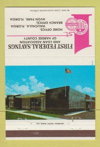Matchbook Cover - 1st Federal Savings Loan Avon Park Wauchula FL 40 Strike