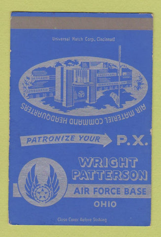 Matchbook Cover - Wright Patterson Air Force Base OH 40 Strike