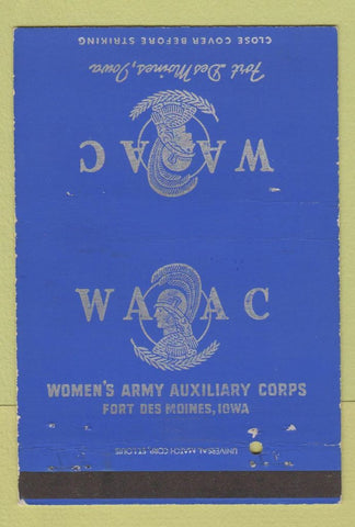 Matchbook Cover - WAAC Fort Des Moines IA Women's Army Aux  40 Strike