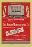 Matchbook Cover - How Ell Dor Howell Doors Philadelphia PA 40 Strike