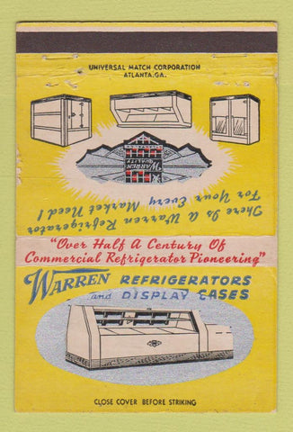 Matchbook Cover - Warren Refrigerated Displays Omaha NE 40 Strike