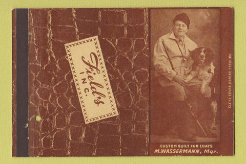 Matchbook Cover - Fields Inc Fur Coats Grand Island NE dog 40 Strike