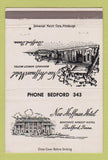 Matchbook Cover - New Hoffman Hotel Bedford PA 40 Strike