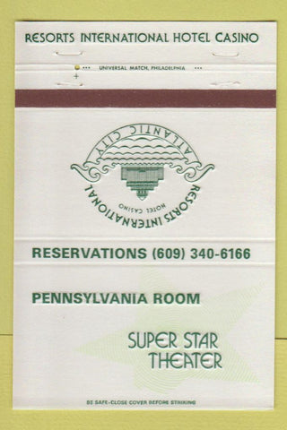 Matchbook Cover - Resorts International Casino Atlantic City NJ 40 Strike