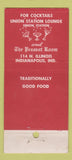 Matchbook Cover - Frederick's Restaurant Indianapolis IN WEAR 30 Stick