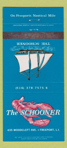 Matchbook Cover - Schooner Seafood Freeport LI NY 30 Strike
