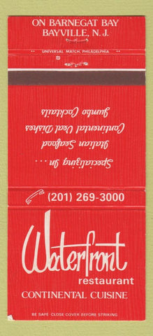 Matchbook Cover - Waterfront Restaurant Bayville NJ 30 Strike