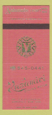 Matchbook Cover - Kashmiri Ambassador Resort Minneapolis MN WEAR 30 Strike