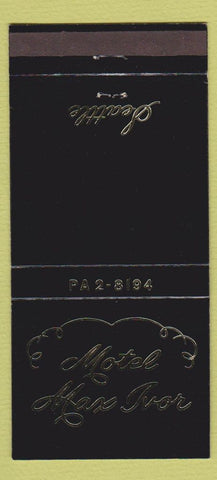 Matchbook Cover - Motel Max Ivor Seattle WA 30 Strike