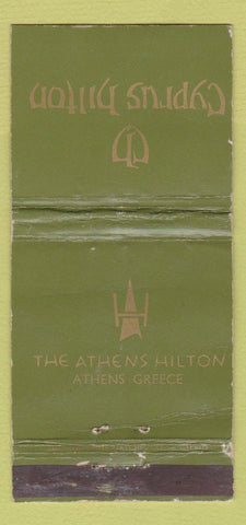 Matchbook Cover - Cyprus Hilton Athens Greece WORN 30 Strike