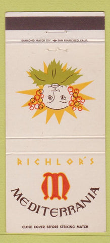 Matchbook Cover - Richlor's Mediterrania Beverly Hills CA  30 Strike
