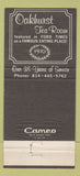 Matchbook Cover - Oakhurst Tea Room Somerset PA 30 Strike