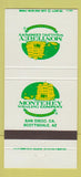 Matchbook Cover - Monterey Whaling San Diego CA Scottsdale AZ 30 Strike