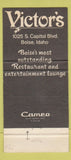 Matchbook Cover - Victor's Restaurant Boise ID 30 Strike