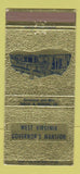 Matchbook Cover - Arch Moore Governor WV West Virginia 30 Strike