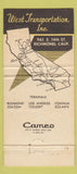 Matchbook Cover - West Transportation Inc Trucking Richmond CA 30 Strike