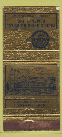 Matchbook Cover - Pacific Grinding Wheels Everett WA WEAR 30 Strike