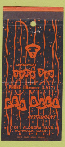 Matchbook Cover - Red Bell Restaurant Norwalk CA 30 Strike
