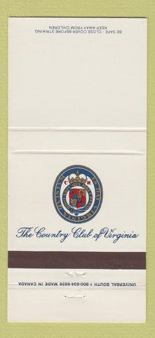 Matchbook Cover - Country Club of Virginia VA 30 Strike
