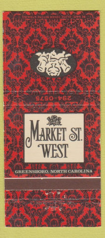 Matchbook Cover - Market St West Greensboro NC 30 Strike