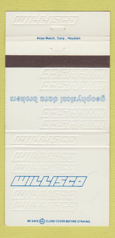Matchbook Cover - Willisco Data Brokers Houston Midland TX Denver 30 Strike
