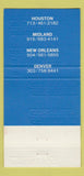 Matchbook Cover - Willisco Data Brokers Houston Midland TX Denver 30 Strike