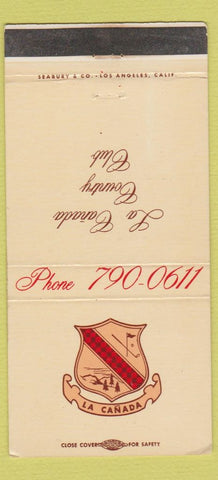 Matchbook Cover - La Canada Country Club CA 30 Strike