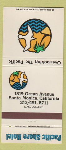 Matchbook Cover - Pacific Shore Hotel Santa Monica CA 30 Strike