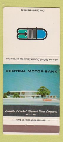 Matchbook Cover - Central Motor Bank Missouri MO 30 Strike
