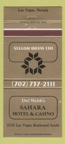 Matchbook Cover - Del Webb's Sahara Casino Las Vegas NV 30 Strike