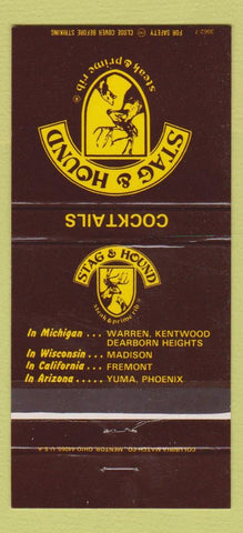 Matchbook Cover - Stag and Hound Madison WI Yuma Phoenix AZ 30 Strike