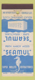 Matchbook Cover - Seamule Refractories seahorse Perth Amboy NJ  30 Stick