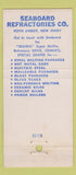 Matchbook Cover - Seamule Refractories seahorse Perth Amboy NJ  30 Stick