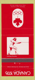Matchbook Cover - 1976 Olympics Canada Fencing RED 30 Strike