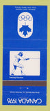 Matchbook Cover - 1976 Olympics Canada Fencing BLUE 30 Strike