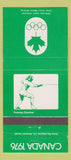 Matchbook Cover - 1976 Olympics Canada Fencing GREEN 30 Strike