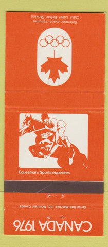 Matchbook Cover - 1976 Olympics Canada Equestrian sports ORANGE 30 Strike