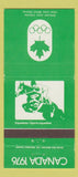 Matchbook Cover - 1976 Olympics Canada Equestrian sports GREEN 30 Strike