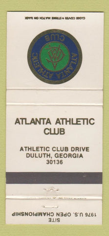 Matchbook Cover - Atlanta Athletic Club Duluth GA  30 Strike